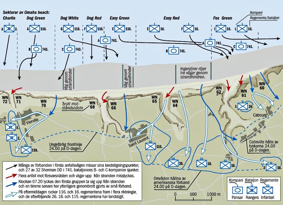 d dagen omaha beach grafik Slagkarta över Omaha Beach under D-dagen, invasion av Normandie under andra världskriget.